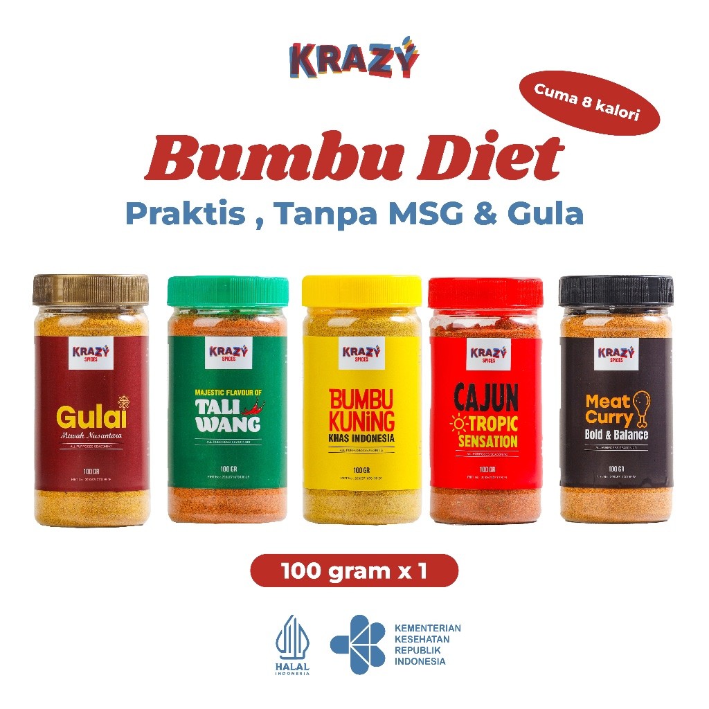 

KRAZY Spices Bumbu Diet Marinasi Dry Rub 100 gr