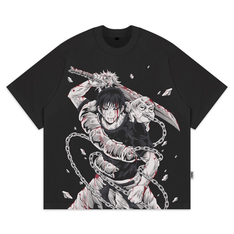 kasual  Kaos Oversize Laplace Anime Jujutsu Kaisen - Divine Border Toji Atasan