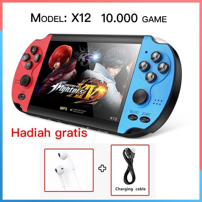 [TERLARIS] PSP X12 Gameboy 8GB bawaan 10.000+ game 5,1 inci handheld game console - x12