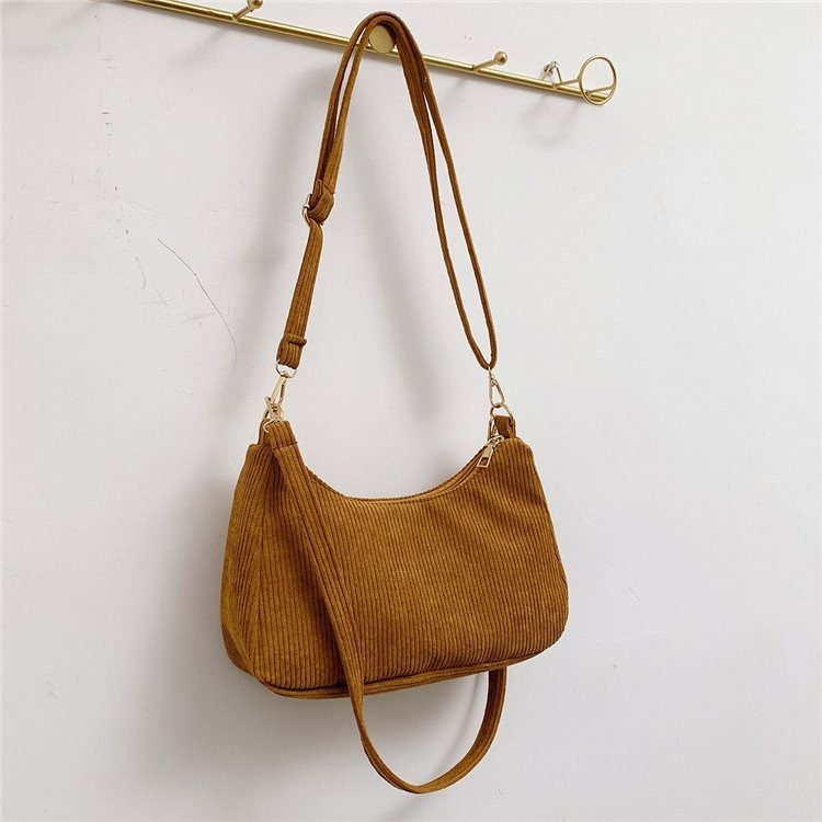 Aruna-Tas selempang wanita/Tas corduroy wanita/Tas wanita estetik kekinian/Tas bahu ootd bis cod