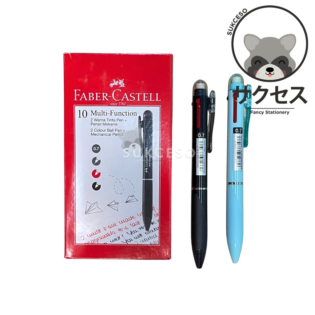 

Faber Castell Multi Function Pen Mechanical Pencil Pulpen Multifungsi Ballpoin Merah dan Hitam + Pensil Mekanik