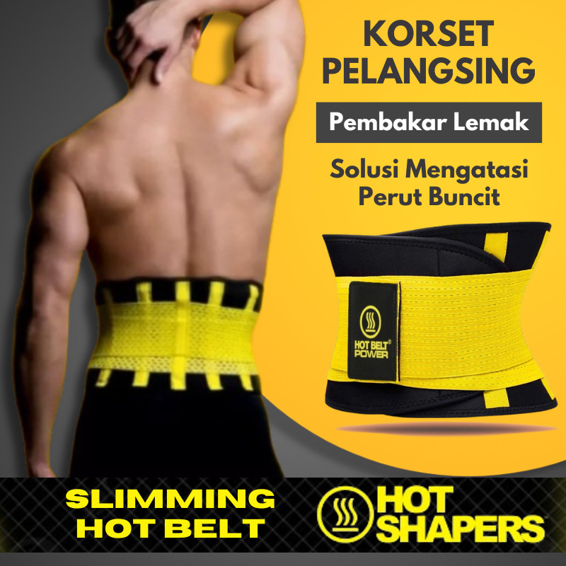 New Korset Olahraga Hot Shapers Original Korset Pria Wanita Pelangsing Pembakar Lemak Perut Hot Belt