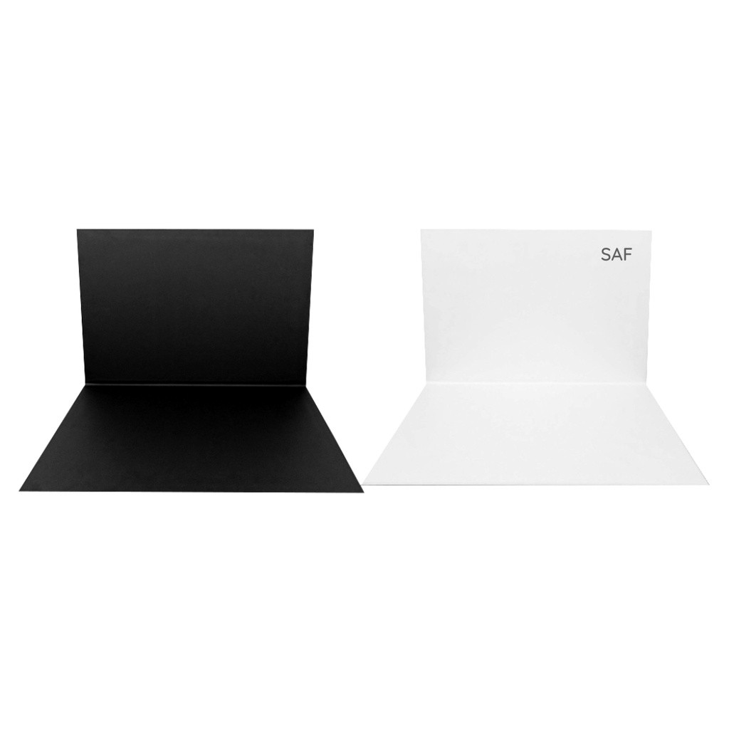 SAF Alas foto lipat PUTIH / HITAM polos / background backdrop photo waterproof latar belakang photog