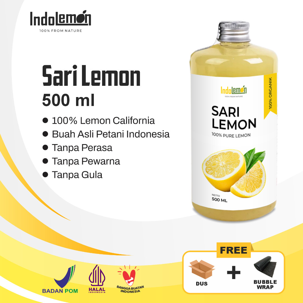

BPOM Sari Lemon 500 ml - Pure Lemon Jus Diet Detox Air Lemon Asli Untuk Diet by IndoLemon