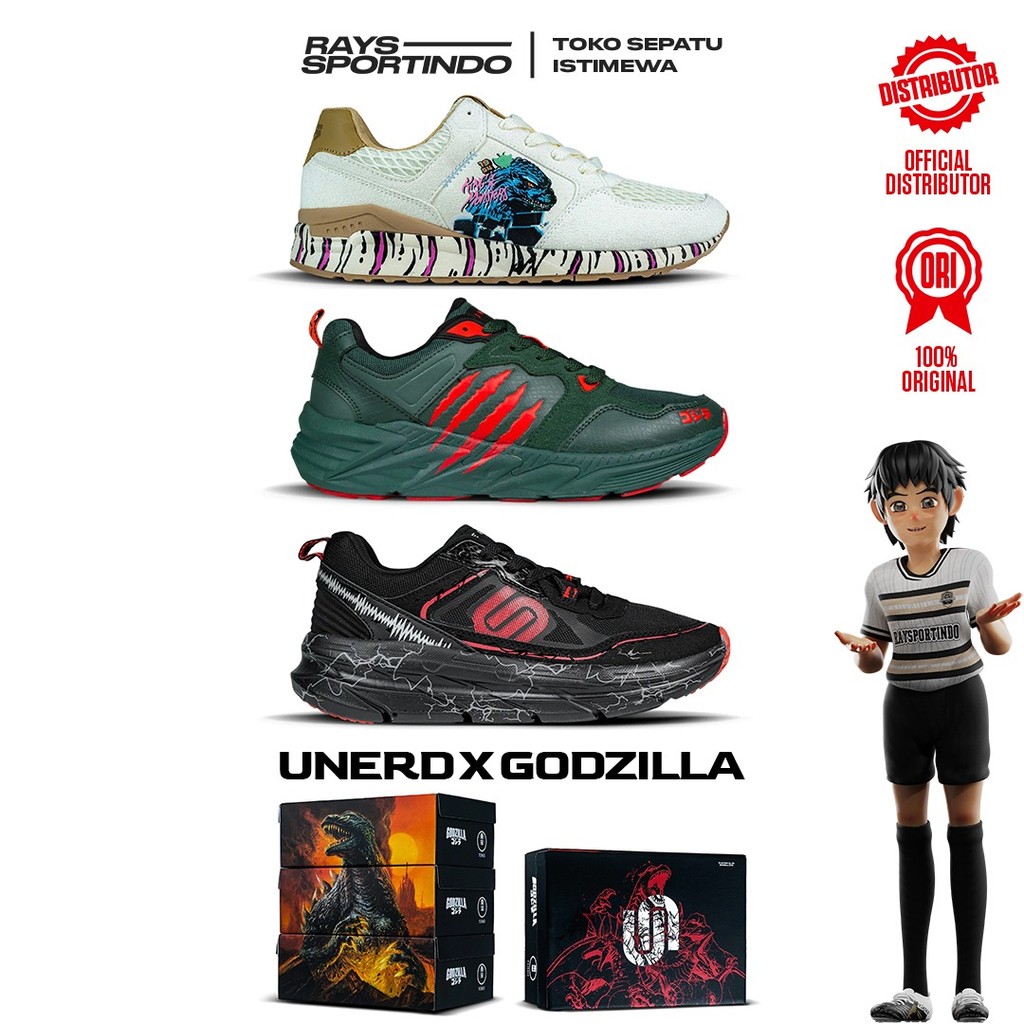 SEPATU SNEAKERS UNERD X GODZILLA