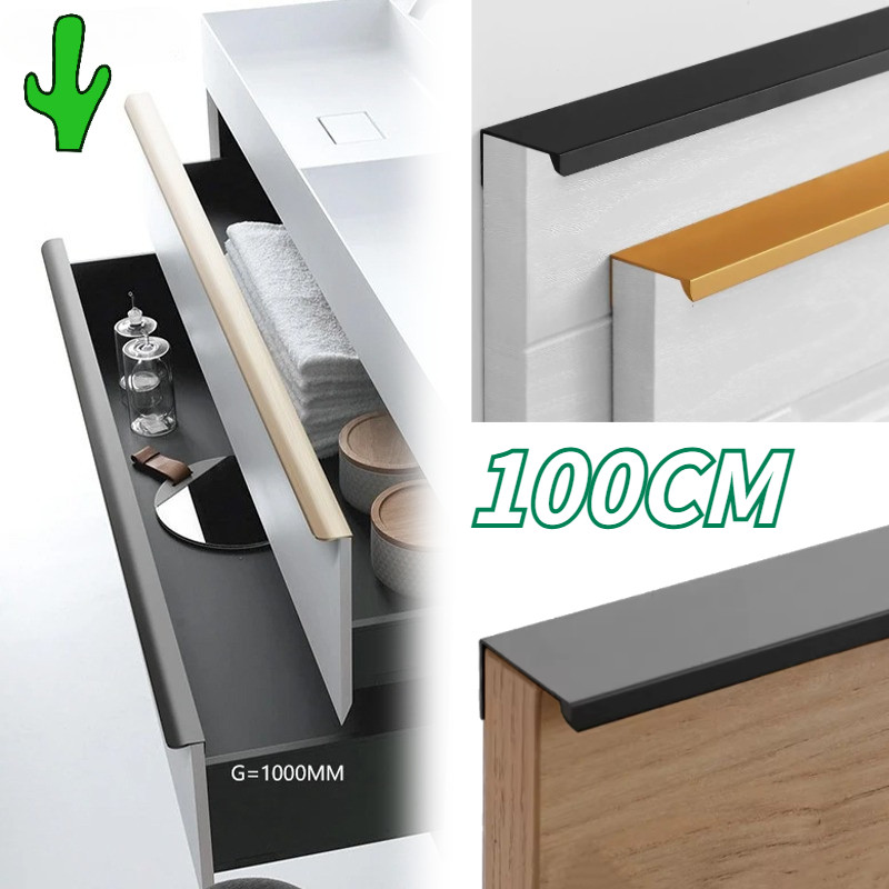 1Meter Tarikan Pintu Lemari Panjang Invisible Gagang Pintu Lemari Minimalis Handel Pintu Lemari Tari