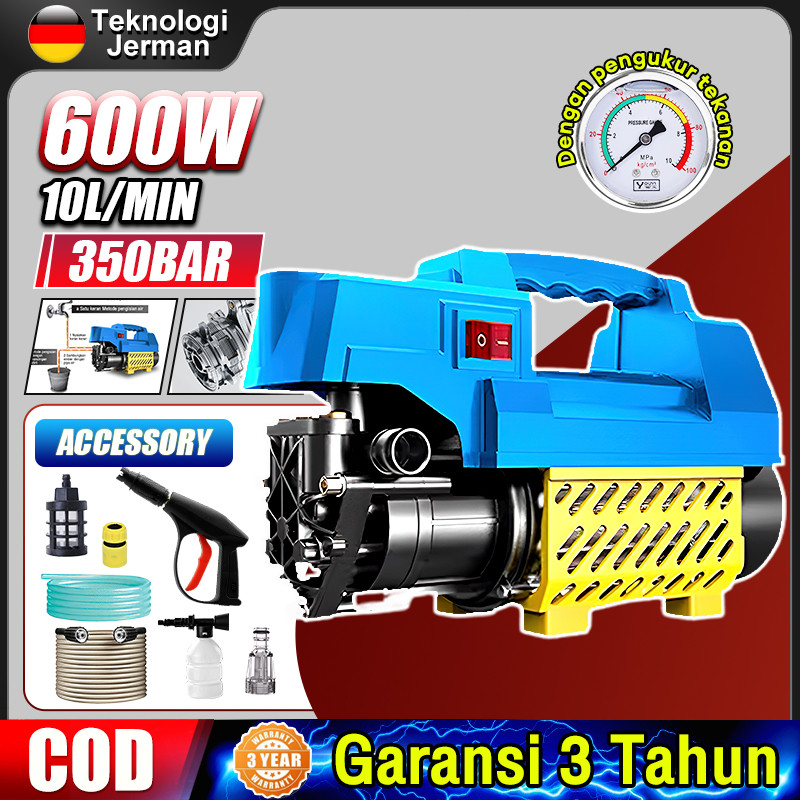 Reaim Jet Cleaner 600W Semprotan Cuci Motor Mesin Cuci Mobil Semprotan Kencang Alat Cuci Motor Mesin