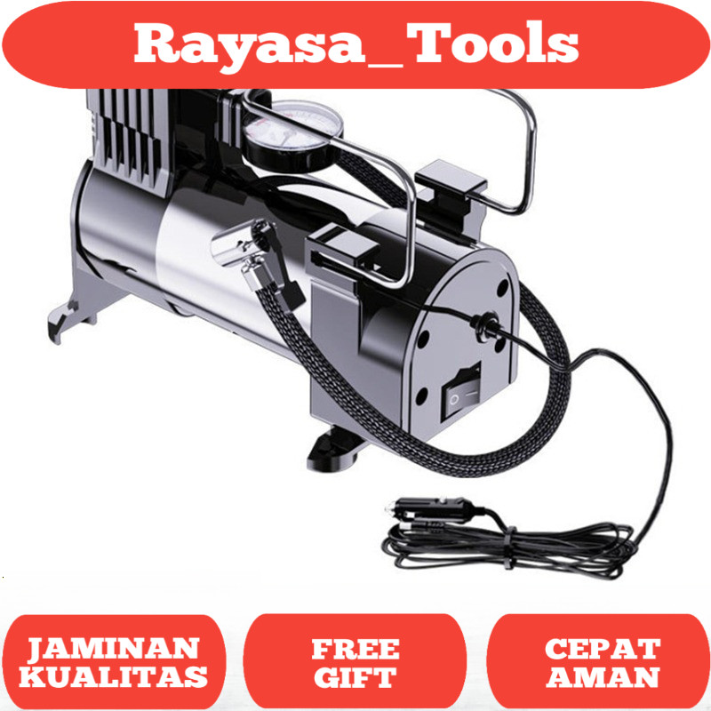 Paket kompresor Mini Power Listrik 12v kompresor mini Plus adaptor 16 silinder pompa Ban mobil
