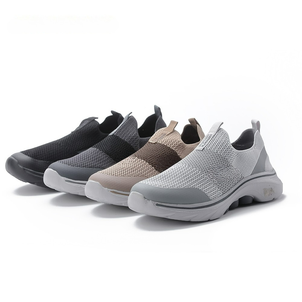 Sepatu  kasual sketch casual sepatu pria hitam slip on cowok rajut pria shoes nyaman