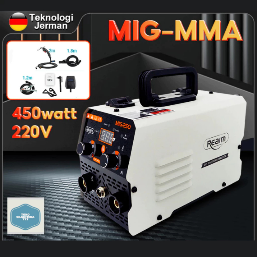 Reaim Model: MIG-250 Las Listrik Welding Machine - Mesin Travo Las Listrik Inventer - Mesin Las Mig 