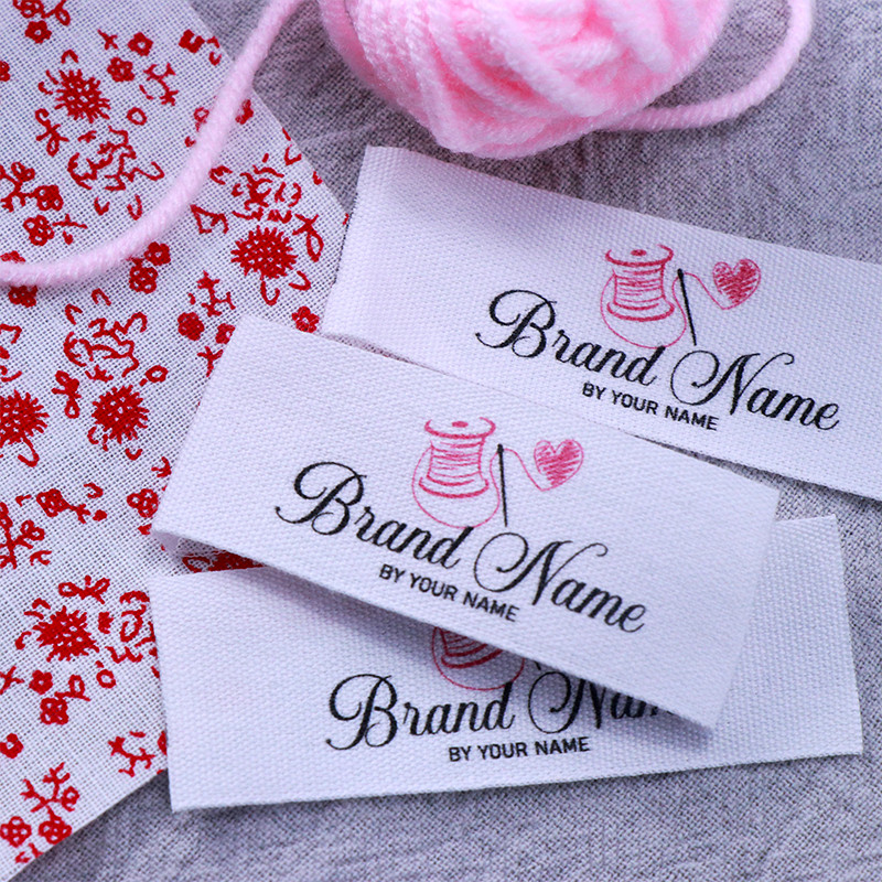 

20*60mm custom clothing label, personalized organic cotton webbing label, logo or text sewing label 20-100 pcs