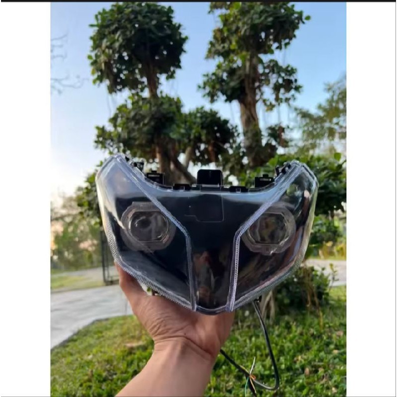 Reflektor Lampu depan vario 110 Cw Carbu Set Biled 2,5 Inchi Super Terang Cokro Variasi