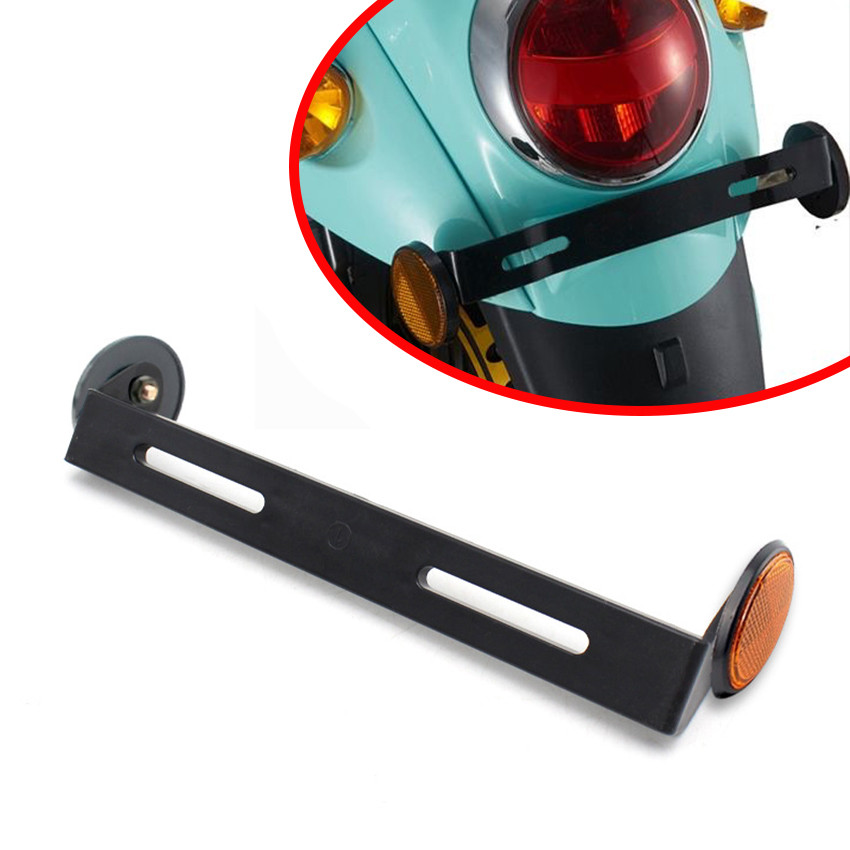 Universal Bracket Dudukan Plat Nomor Plus Mata Orange Untuk Semua Motor Scoopy Vario 150 110 125