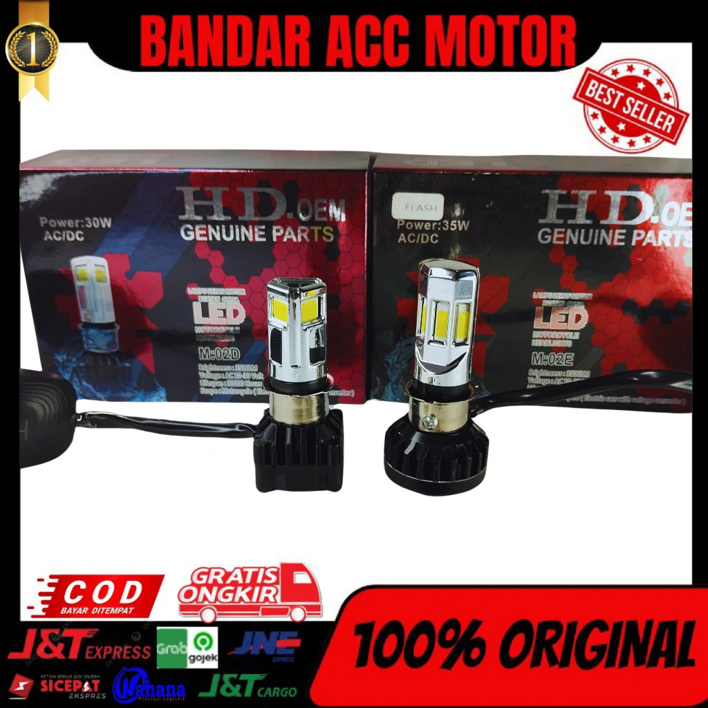 PROMO LAMPU DEPAN LED DEPAN 6 SISI 3 SISI HD 35 WATT KIPAS H4 DAN H6 AC DC MOTOR MOBIL ORIGINA UNIVE