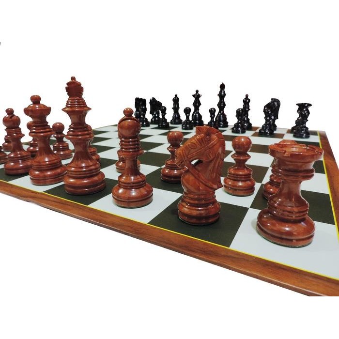Catur Kayu Sawo + Papan Catur Lipat + Tas Catur Unik Capablanca Chess