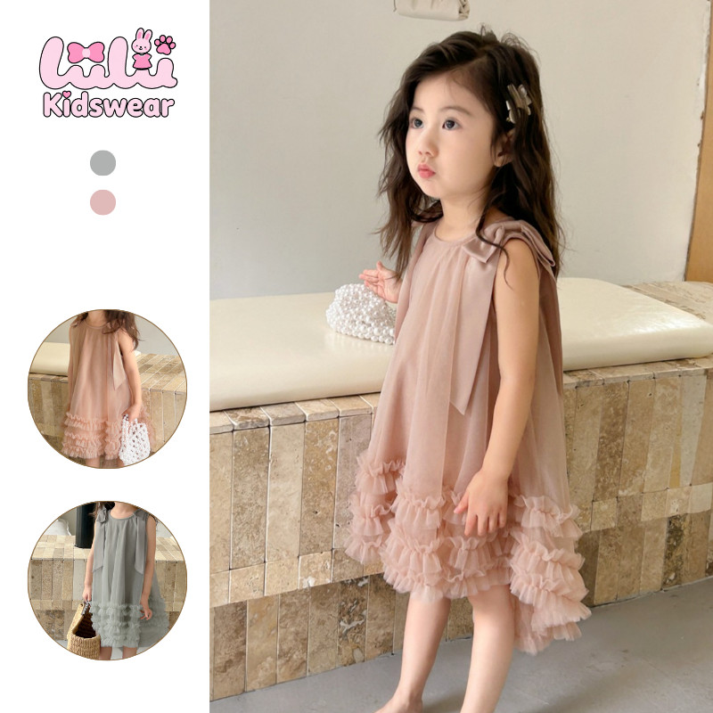 lulukidswear 0-4 Th DRESS PREMIUM LAUREL -  Gaun Anak perempuan Tile pesta Elegan Balita Ulang Tahun
