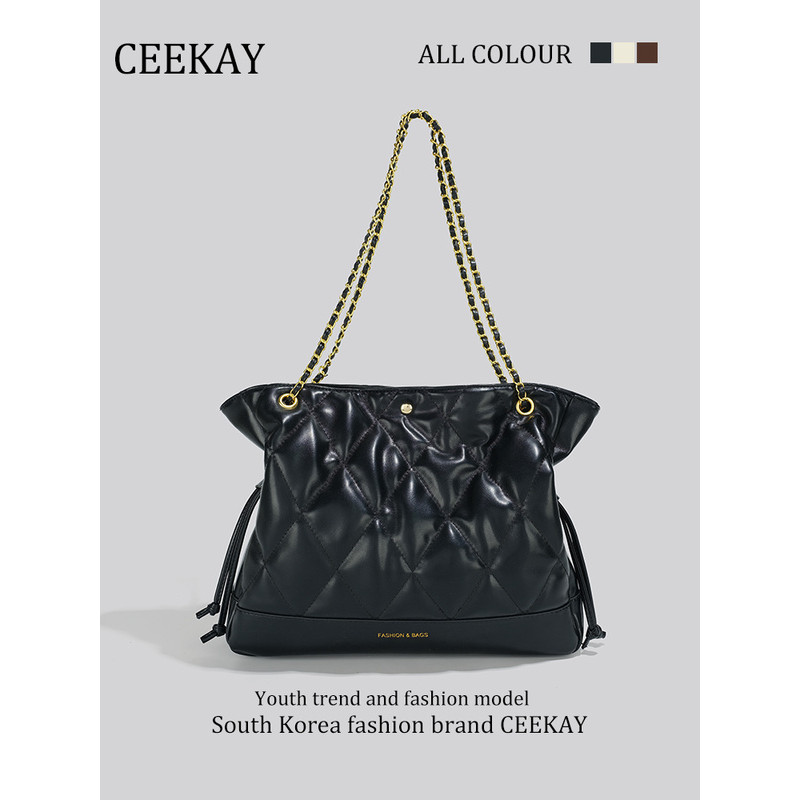 CEEKAY Tas Jinjing Rantai Kecil Gaya Chanel Berkapasitas Besar Baru