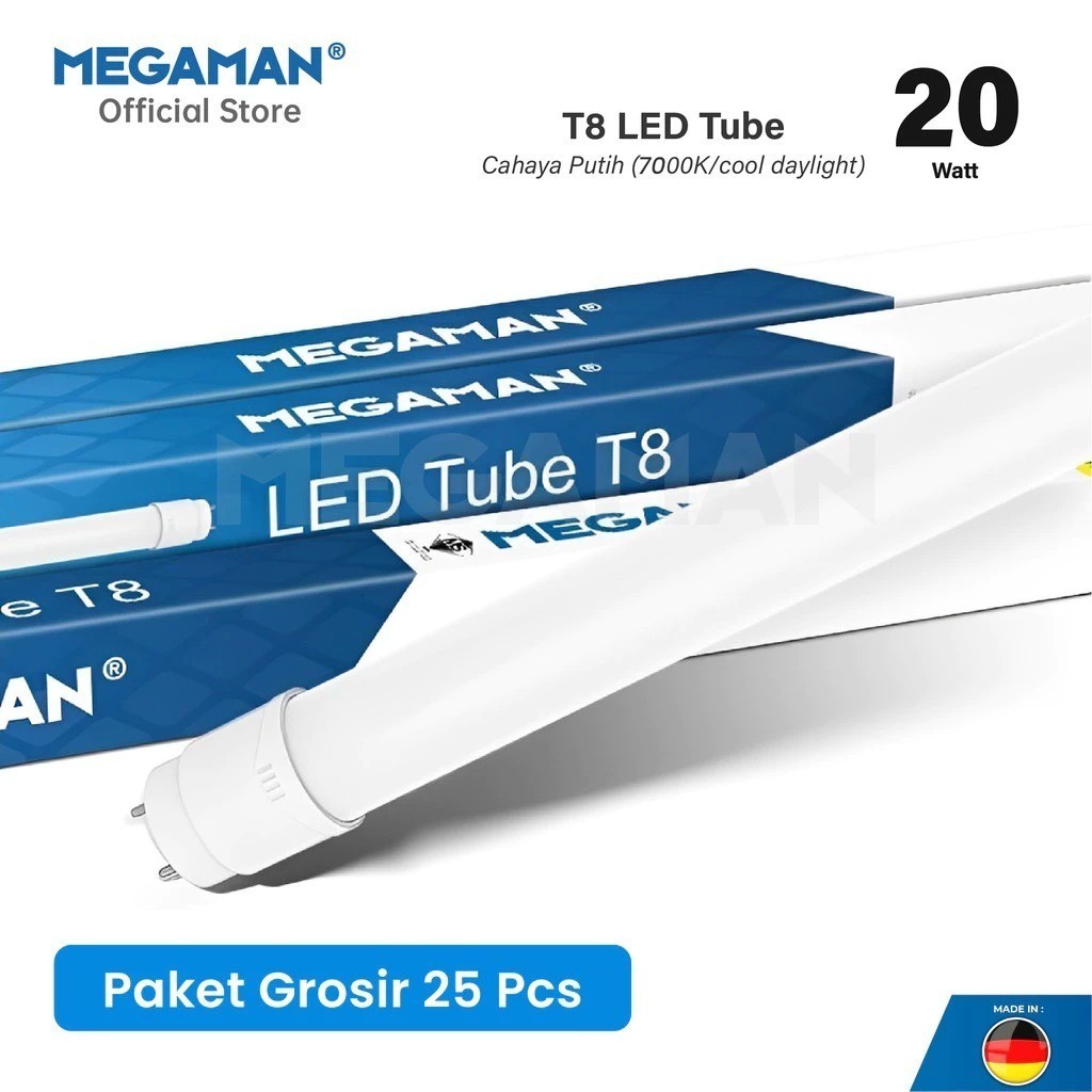 MEGAMAN LAMPU T8 TL LED LAMPU LED T8 10W / 20W 3000K/ 4000K/ 7000K