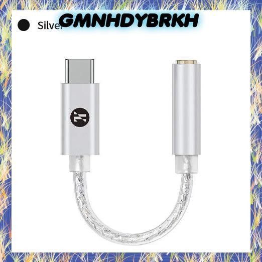 JCALLY JM12 KTO2H20 DAC Chip Silver Plated DAC Type C to 3.5mm Adapter - Silver