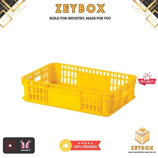 ZEY - Container 2002 Rabbit (P 62 x L 43 x T 14,5 cm) Krat/Box Roti/Buah Keranjang Industri Serbagun