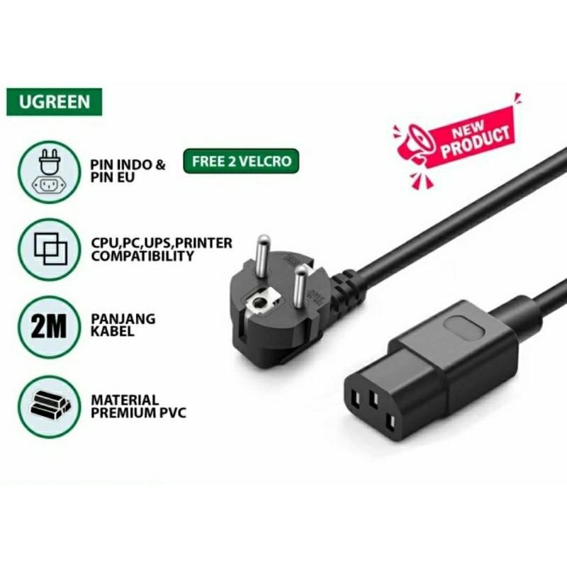 Ugreen Kabel Power pc komputer monitor printer kabel eu plug 2m