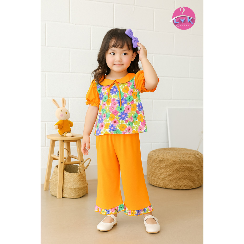 Lvk_outfit 12.12 Birthday Sale Set Tiara anak perempuan | anak usia 9bulan - 5tahun | Setelan anak p