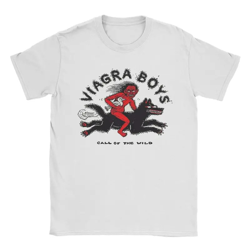 Harajuku Hip Hop Kaos Lucu Viagra Boys Band Musik Punk Call of the Wild Kaos Musim Panas Harajuku Pr
