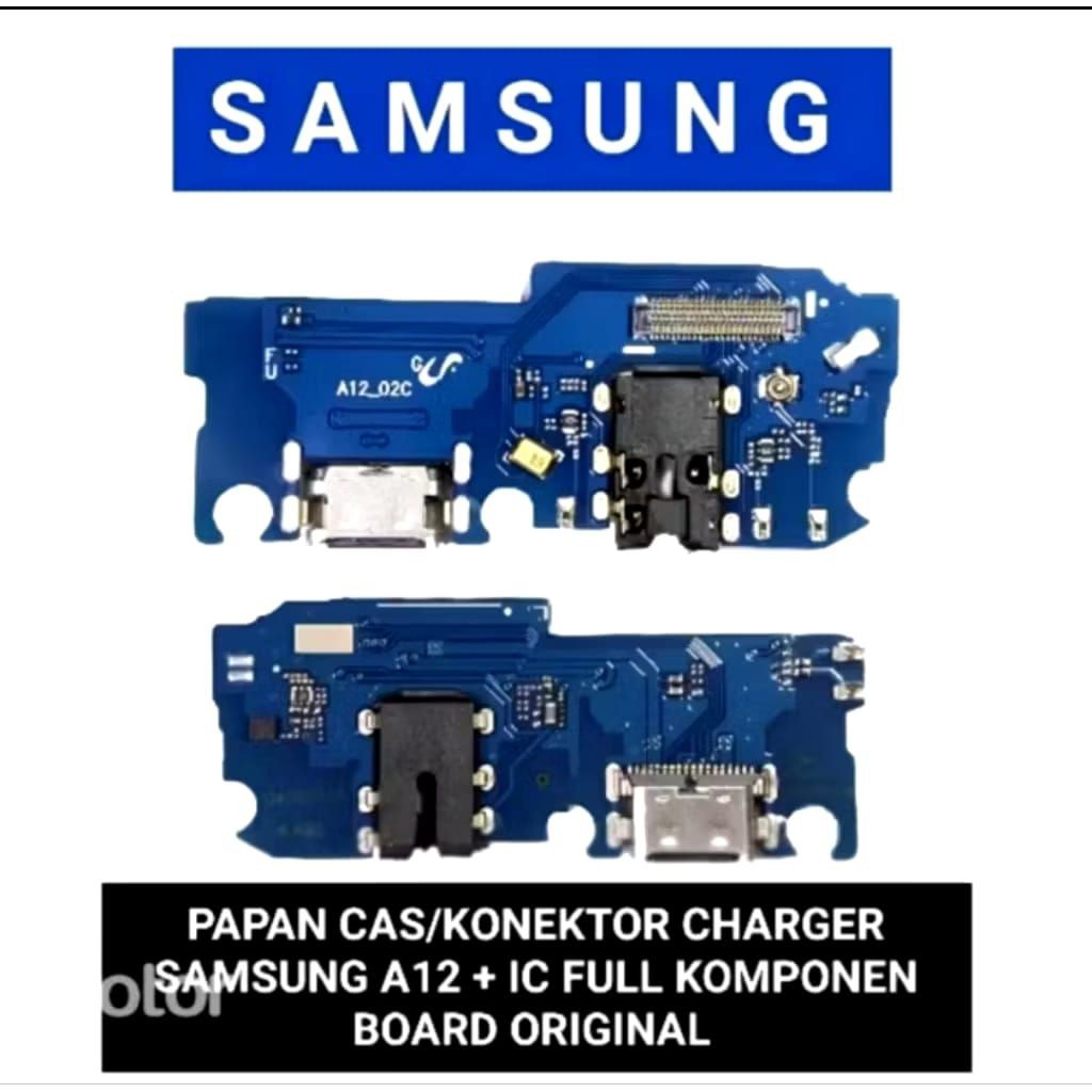 papan cas konektor cas samsung A12 original board cas pengganti