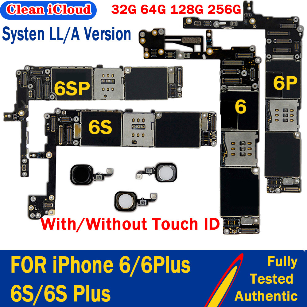Clean iCloud For iPhone 6/6Plus/6S/6S Plus Motherboard with/no Tou ID,100% Working With IOS system &