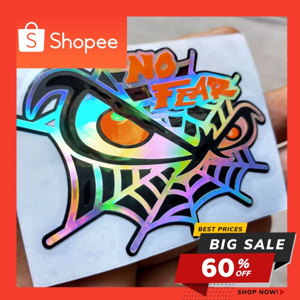 stiker cutting no fear hologram stiker motor no fear stiker hologram no fear