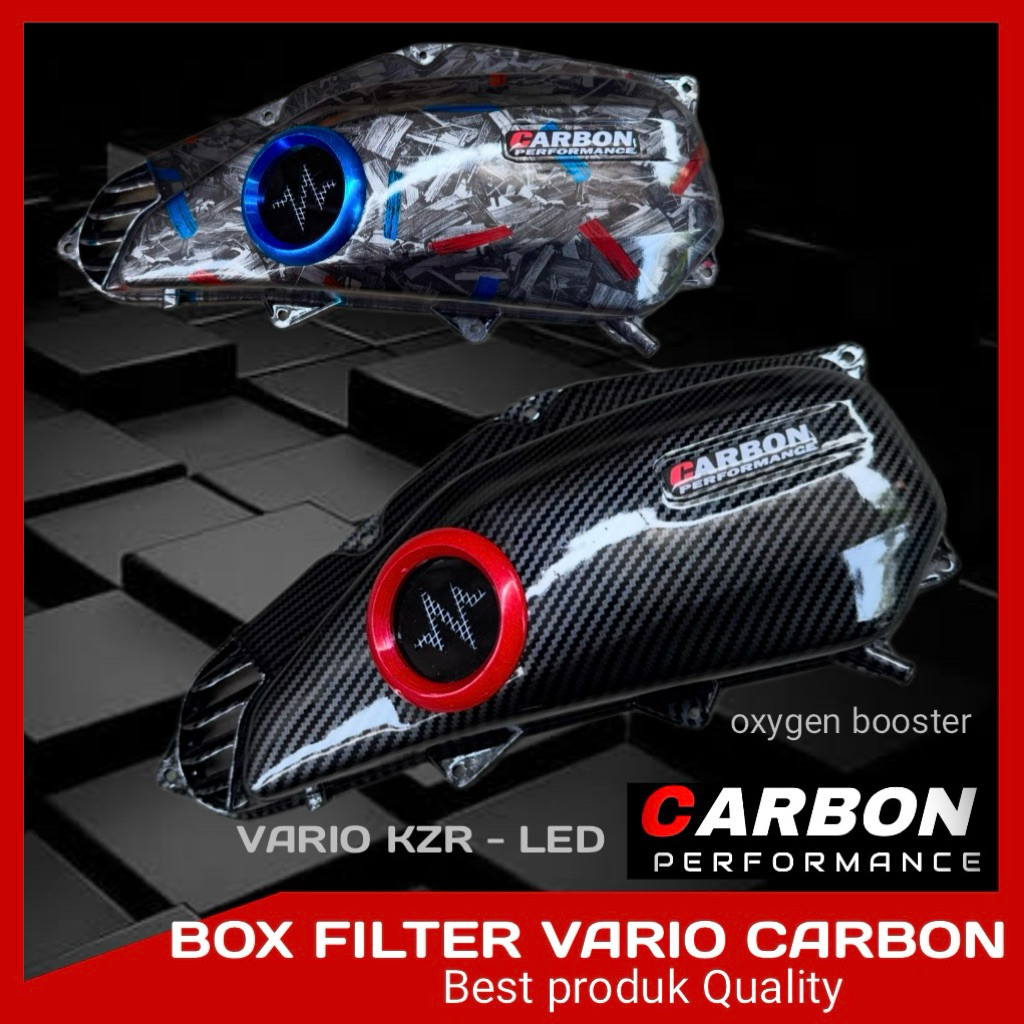 KL76EW CORONG UDARA TUTUP FILTER VARIO 125 CARBON PERFORMANCE CORONG DONAT KZR CARBON◾️corong udara 