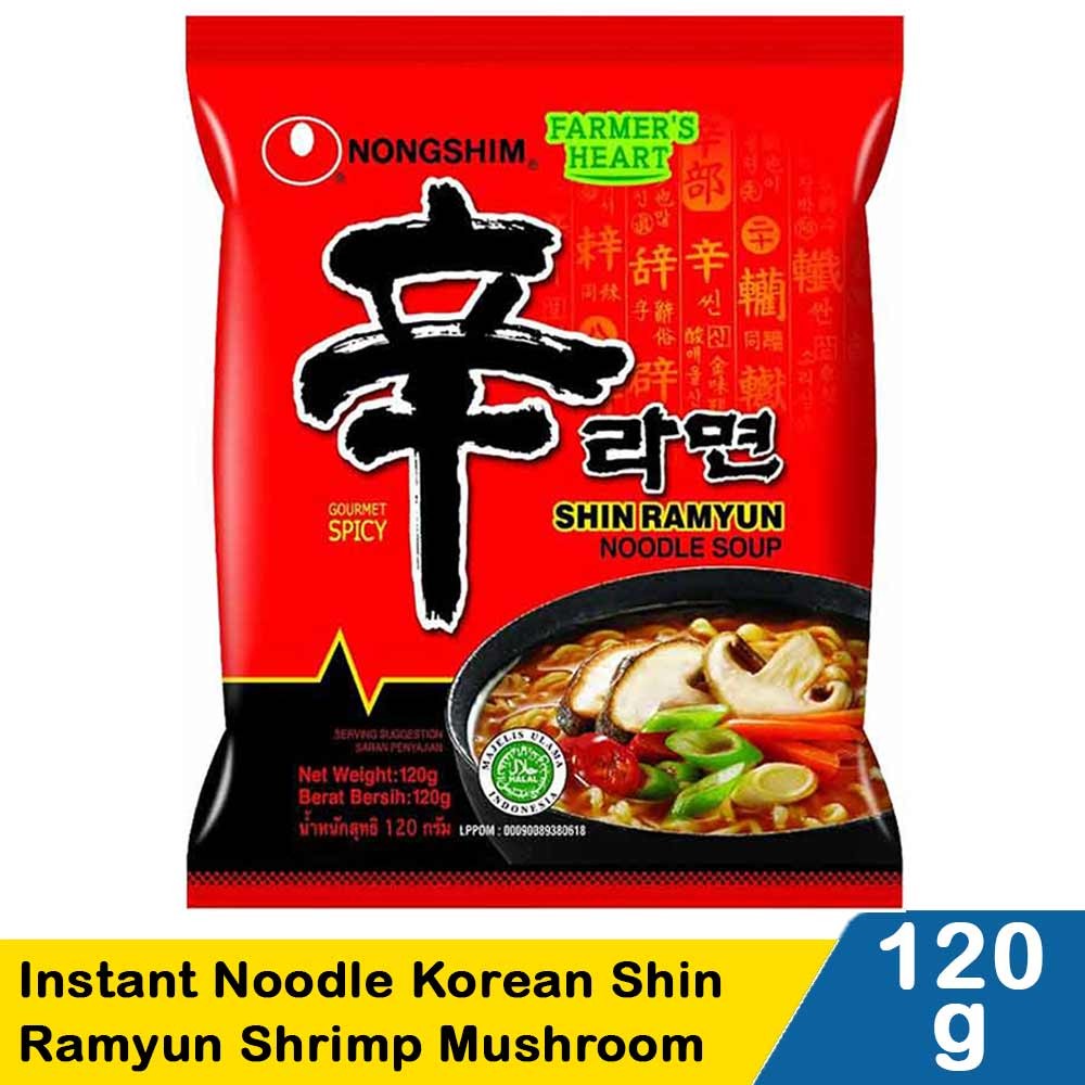 NONG SHIM INSTANT NOODLE SHIN RAMYUN SPICY MUSHROOM 120g