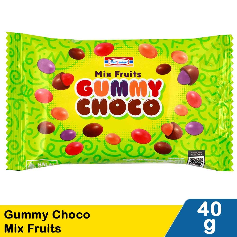 INDOMARET GUMMY CHOCO MIX FRUITS 45/40g