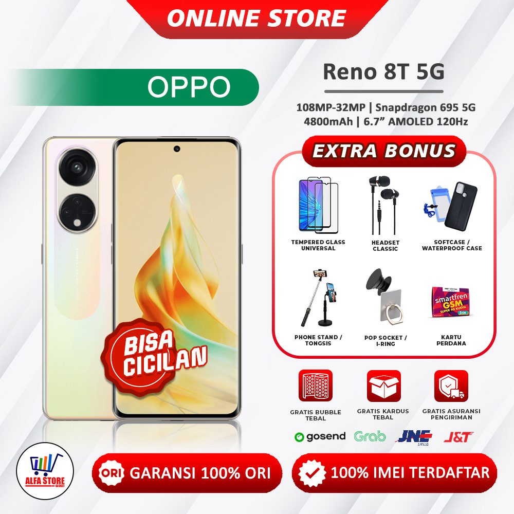 [SALE]oppo reno 8 4G 8/256gb reno 7 4G 8/256gb Garansi resmi