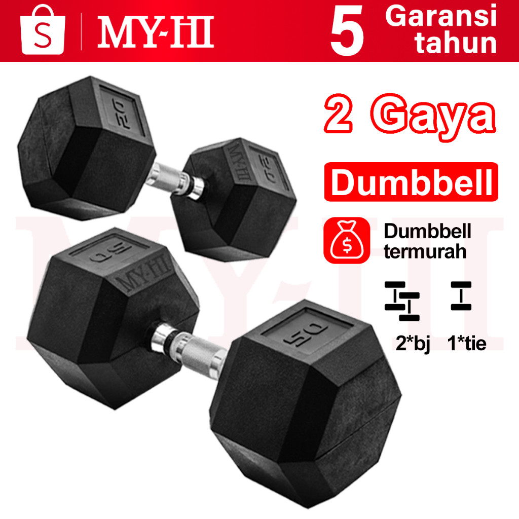BERGU_IDMY-HI Mini Dumbbell set 5KG 10KG Anti slip Barbel Dumbbell besi Gym Dumbbell Murah Barbel Wa