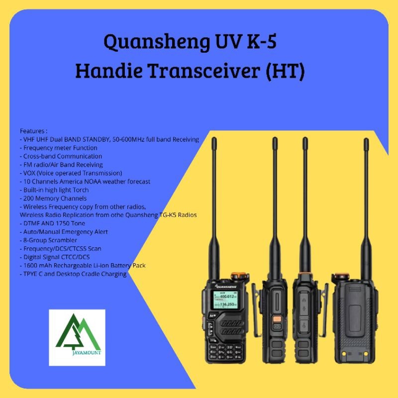 Quansheng Handie Transceiver (HT) TSSD "Walkie Talkie"COD