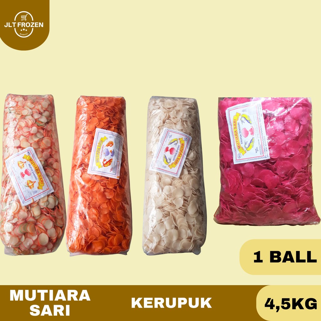 Mutiara Sari Kerupuk Mentah 4,5 Kg - 1 Ball / Kerupuk Merah / Kerupuk Putih / Kerupuk Bawang / Kerup