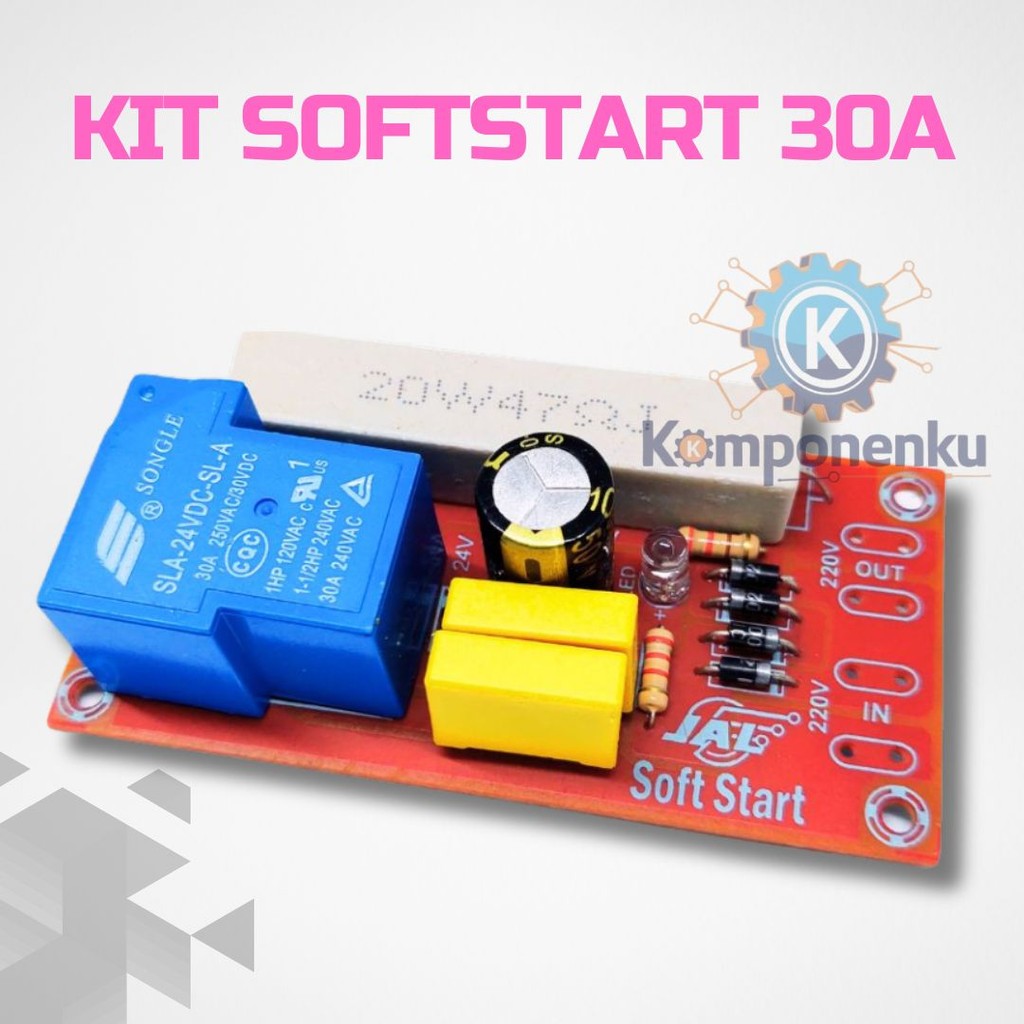 Kit Softstart 30A | Slowstart Anti Jeglek untuk Power Amplifier