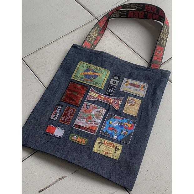 Mr. BEN Labb Denim Tote Bag