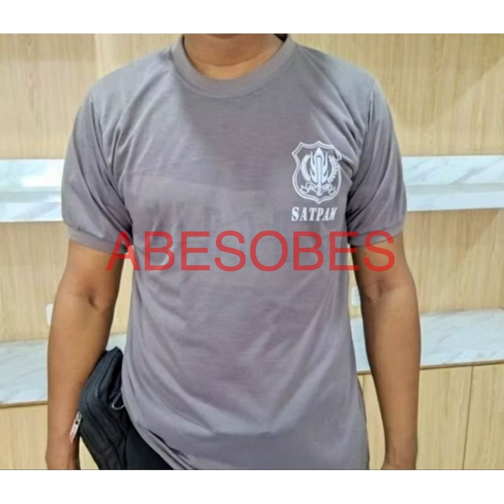 KAOS SATPAM SECURITY WARNA COKLAT - KAOS DALAM SATPAM SECURITY WARNA COKLAT