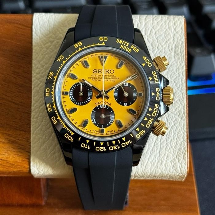Seiko Daytona Yellow Bumble Bee VK63 Chronograph Ceramic Limited
