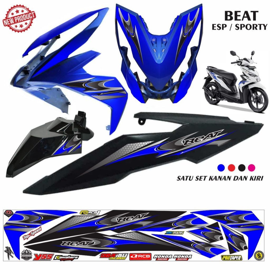 STRIPING STIKER VARIASI KEREN BEAT ESP BEAT STREET MOTIF KEREN STIKER BEAT ESP STIKER STRIPING MOTOR