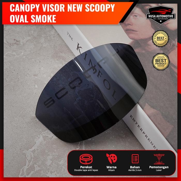 VISOR SCOOPY 2021 FRONT WINDSHIELD HONDA SCOOPY NEW 2021-2023 CANOPY - OVAL