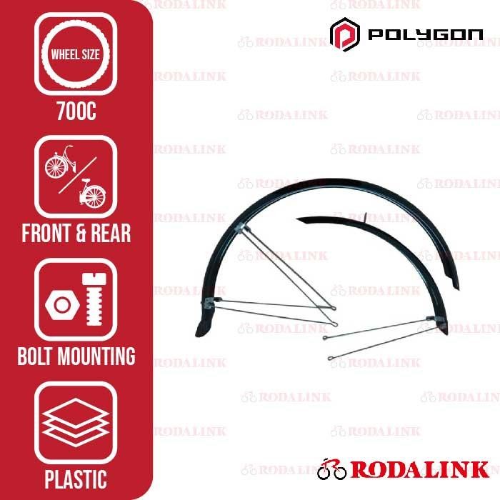 Polygon Fender Sepeda Hybrid Black
