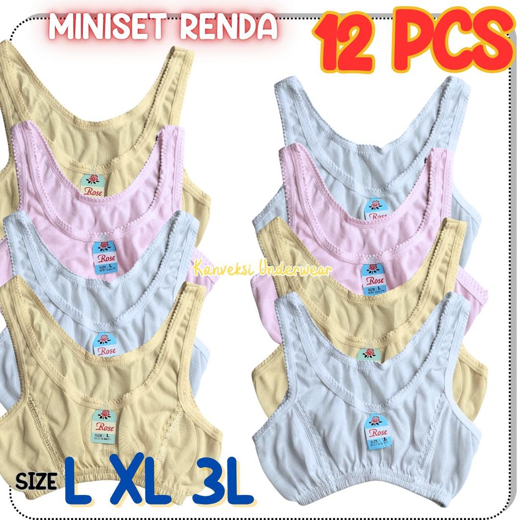 GROSIR 12 PCS BH BRA MINISET BLUS ANAK SMP SMA REMAJA DEWASA MINISET NYAMAN DIPAKAI TERLARIS