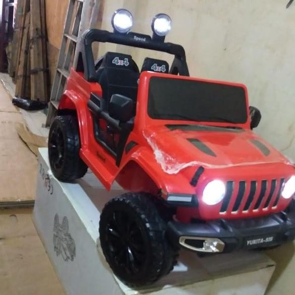 mobil mainan anak aki jeep rubicon wrangler 4wd non painting yukita