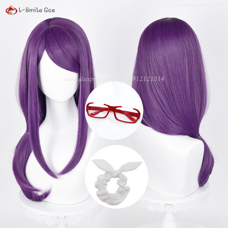 Anime Cosplay Kamishiro Rize Cosplay Wig 70cm Purple Braid Styling Rize Kamishiro Wigs Heat Resistan