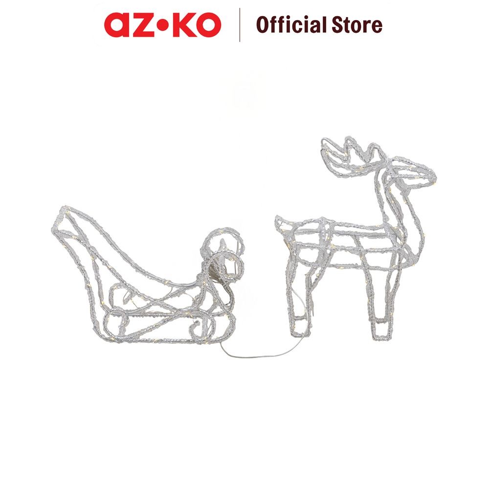 AZKO Noelle Lampu Dekorasi Natal Christmas Deer Standing Sculpture Warm White - Putih Hiasan Natal P