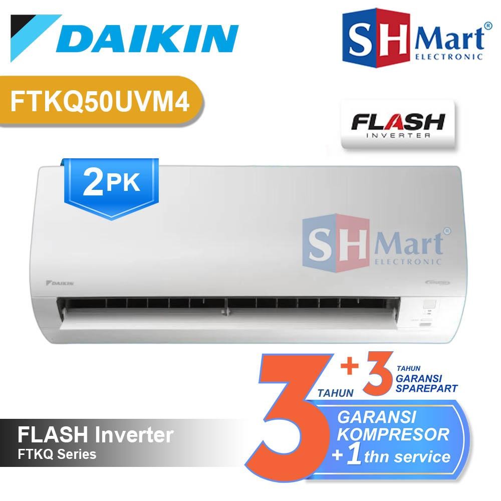 AC DAIKIN 2 PK FLASH INVERTER FTKQ-50UVM / FTKQ50UVM R32 THAILAND GARANSI RESMI (MEDAN)