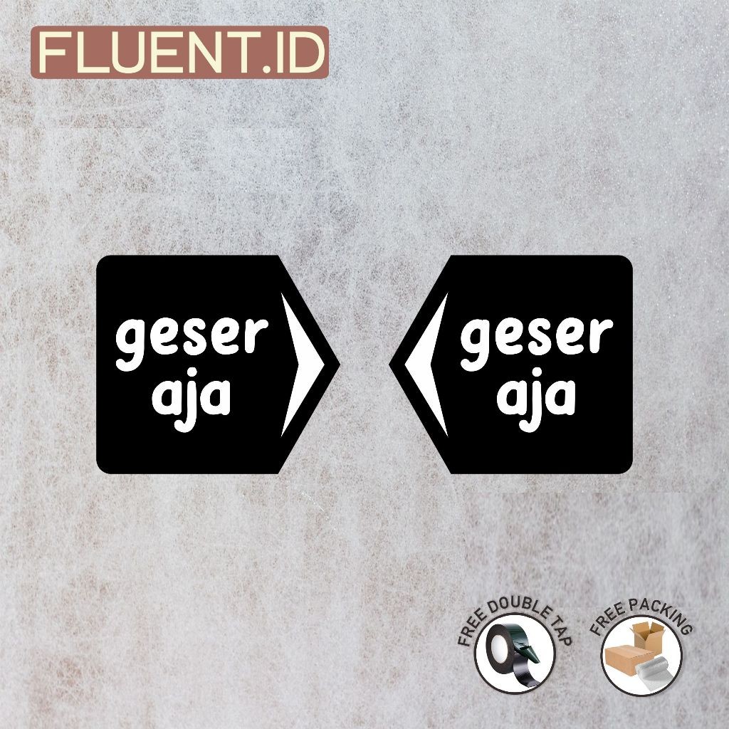 Sign penanda tulisan pintu - geser aja - Slide Pintu sleding geser